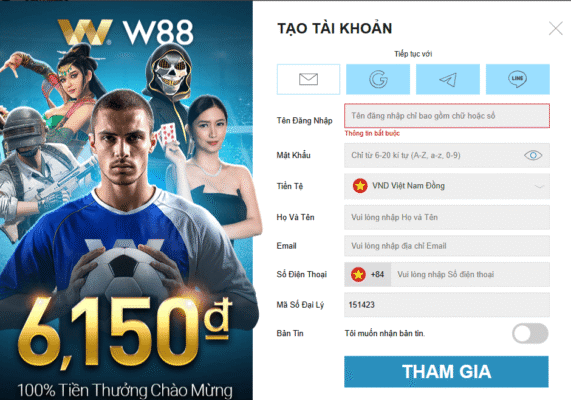 Đăng ký w88